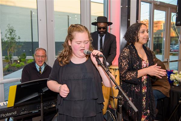 Students from AIDB performing with Dave Crenshaw.